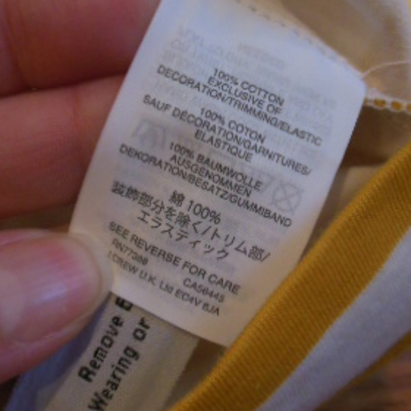 J CREW XXS Yellow Stripe Off-The-Shoulder Top - Picture 3 of 6